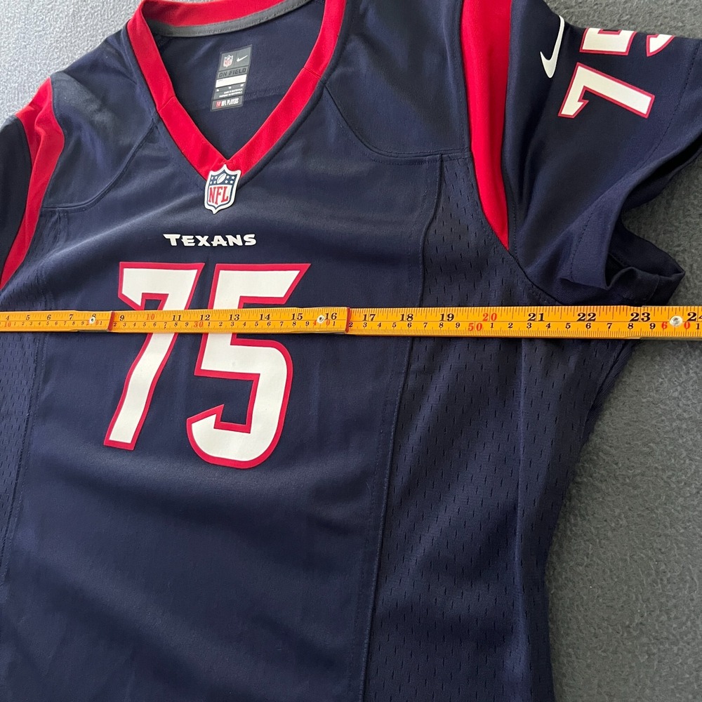Houston Texans‎ Wilfork #75 Jersey XL Women's Nike NFL On Field Blue Red - Picture 8 of 12